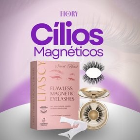 Cílios Magnéticos Liascy + Aplicador e 10 Pares de cílios de Brinde 🎁