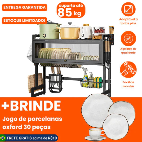 ESCORREDOR PRO FIVE + BRINDE KIT PORCELANA OXFORD (PROMOÇÃO APENAS HOJE COM FRETE GRÁTIS)