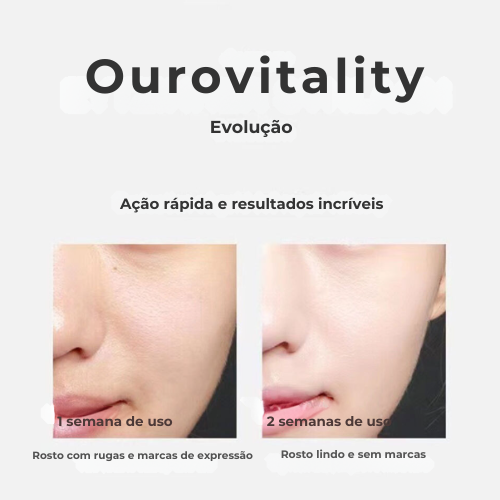 OuroVitality - Máscara de rejuvenescimento facial de Ouro 24K - Compre 1 leve 2 🎁