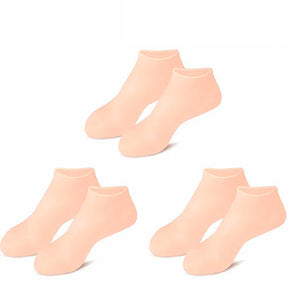 Meias de Silicone FIORY - Tratamento contra rachaduras, calos e pele seca - Compre 1 leve 3