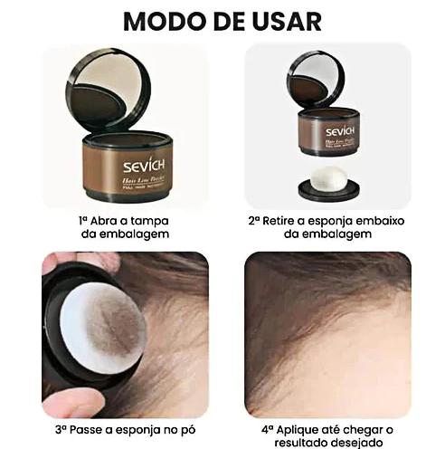 Revitalizador de Cabelo em Pó - Adeus fios brancos