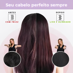 Escova Alisadora de Cabelos Bivolt 5 em 1 FIORY + Brinde Surpresa 🎁